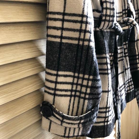 Jou Jou plaid double breasted coat size M - Picture 5 of 9